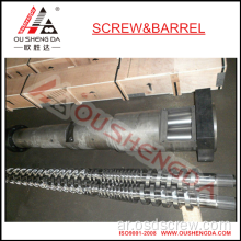 برميل برغي مزدوج مخروطي لآلة بثق خط أنابيب PVC 80/156 65/132 55/110 50/105 ZHOUSHAN MANUFACTURER